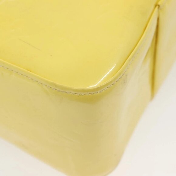 LOUIS VUITTON Monogram Vernis Columbus Tote Bag Lime Yellow M91047 Auth ep10370 - Picture 3 of 16